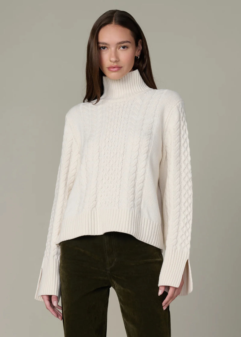 Ella Funnel Neck Sweater - Ecru