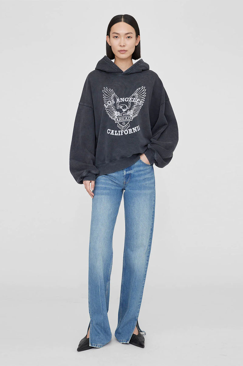 Alec Hoodie Washed Black - Multi