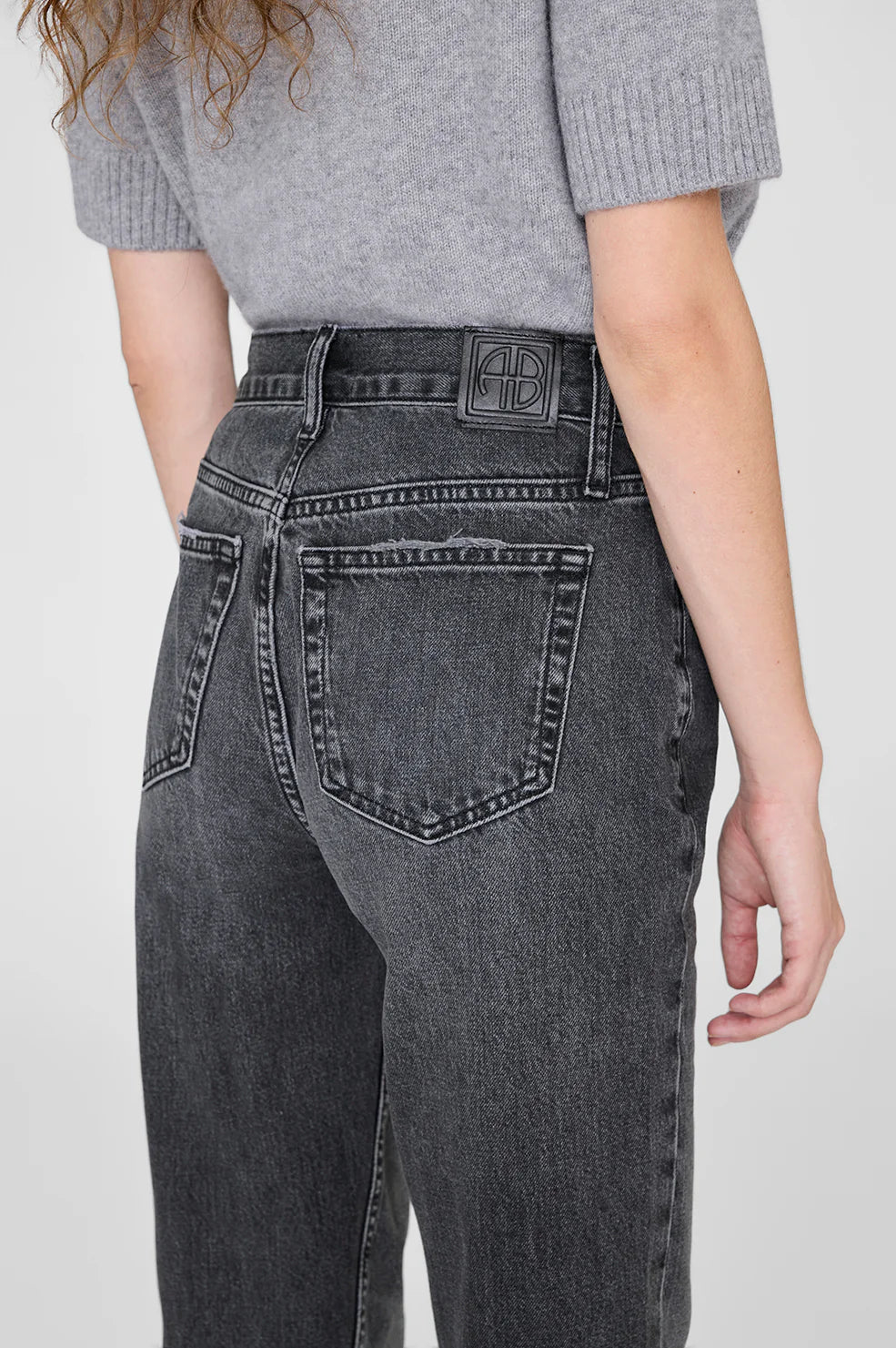 Anine Bing Bruno Jean-Washed Smoke Grey