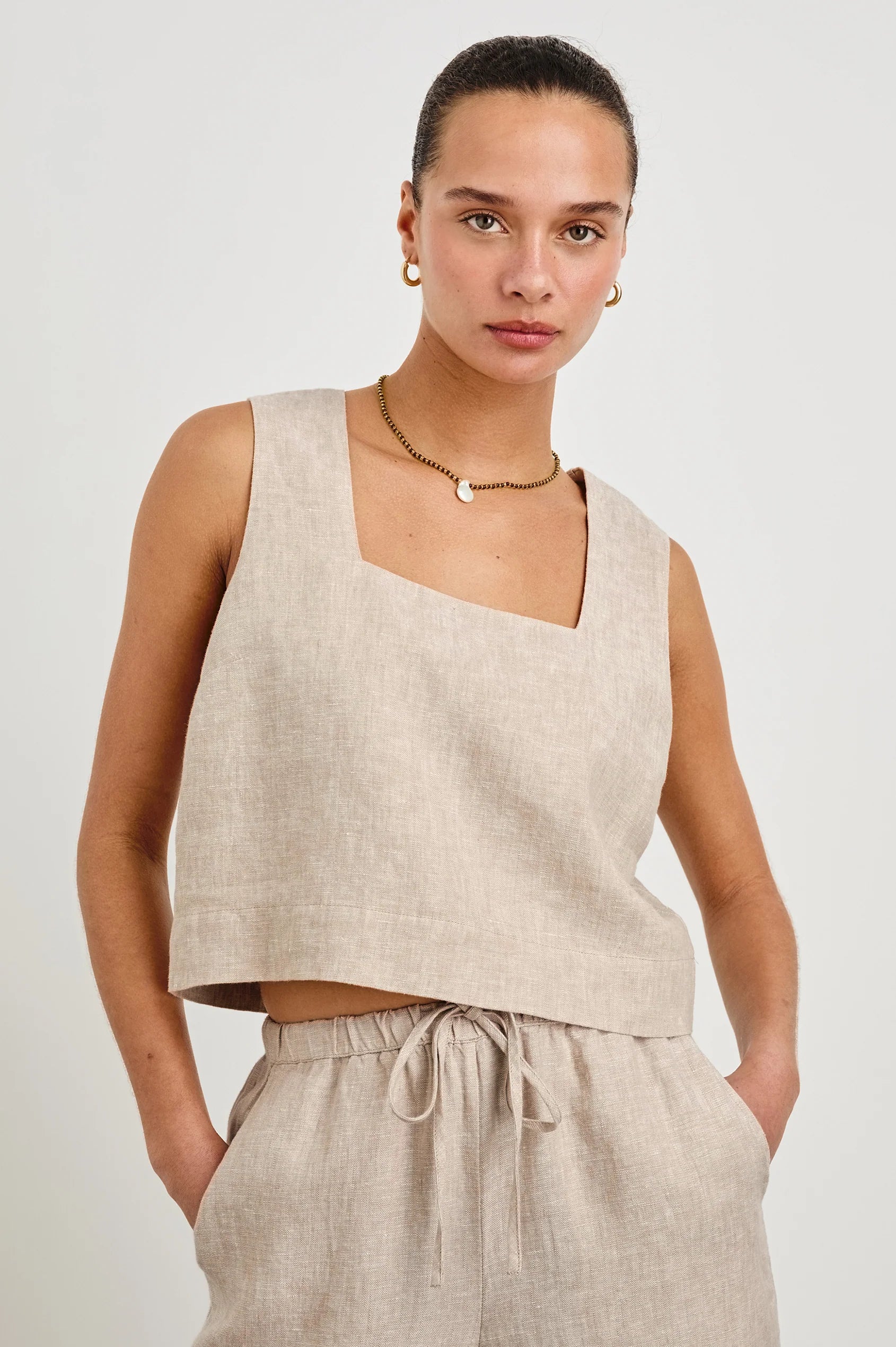 Akira Top - Heathered Flax