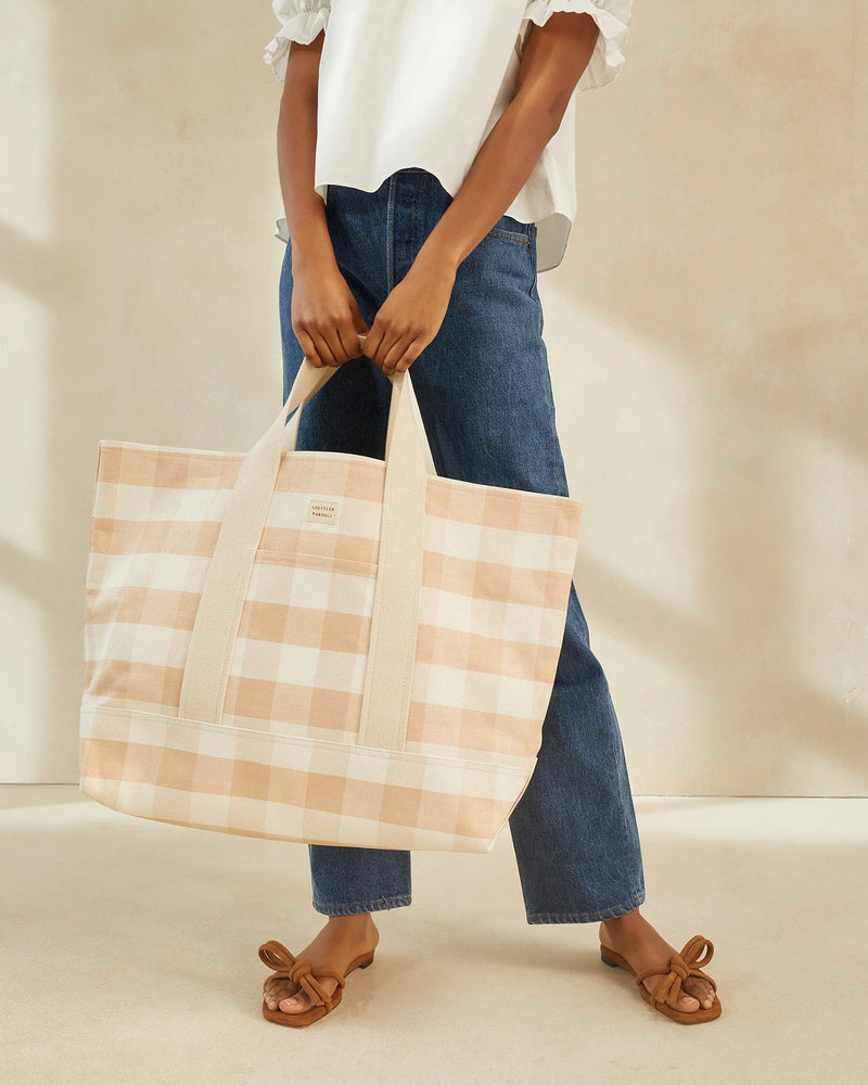 Bodie Gingham Oversized Tote