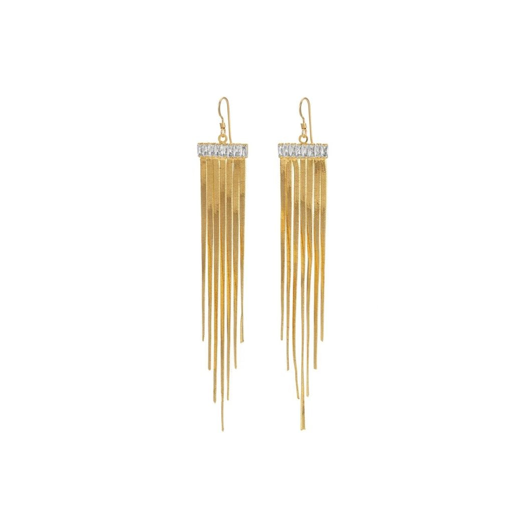 Erin Fader Amber Fringe Earrings