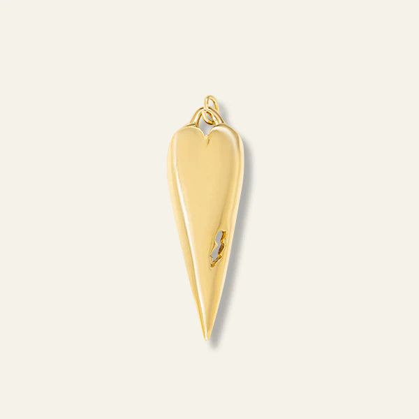 Gold Lurex Cord & Cracked Heart Charm