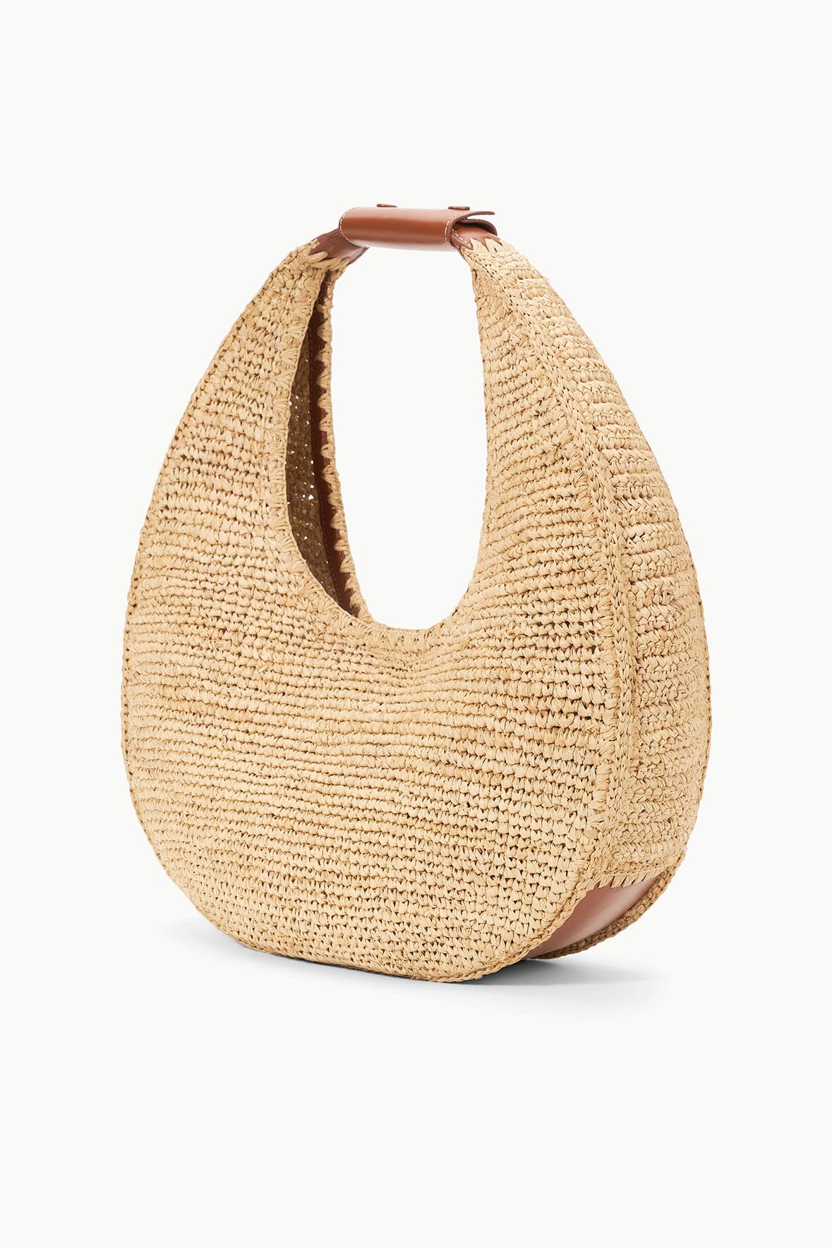 Large Raffia Moon Tote Bag