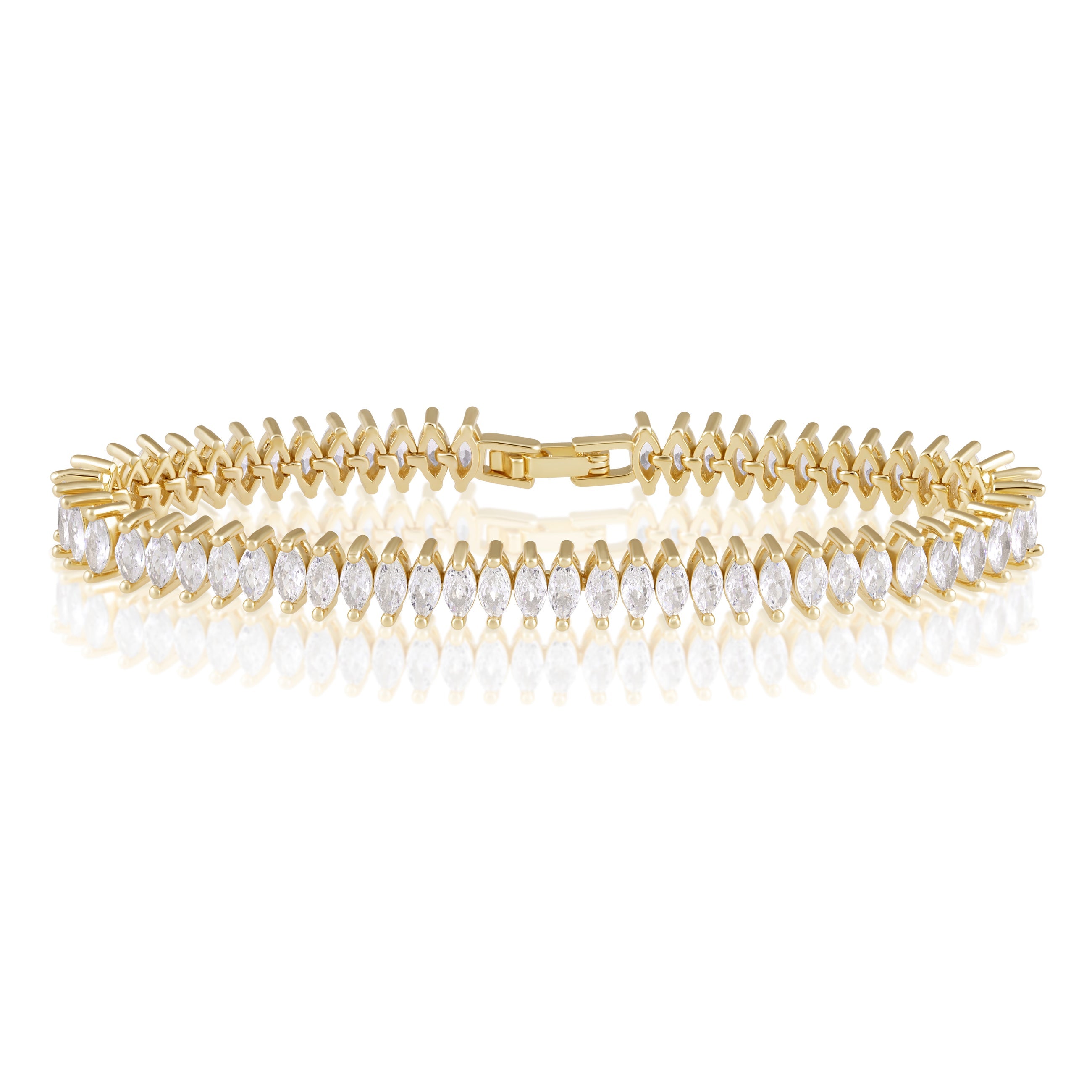 Maisley Tennis Bracelet - Gold