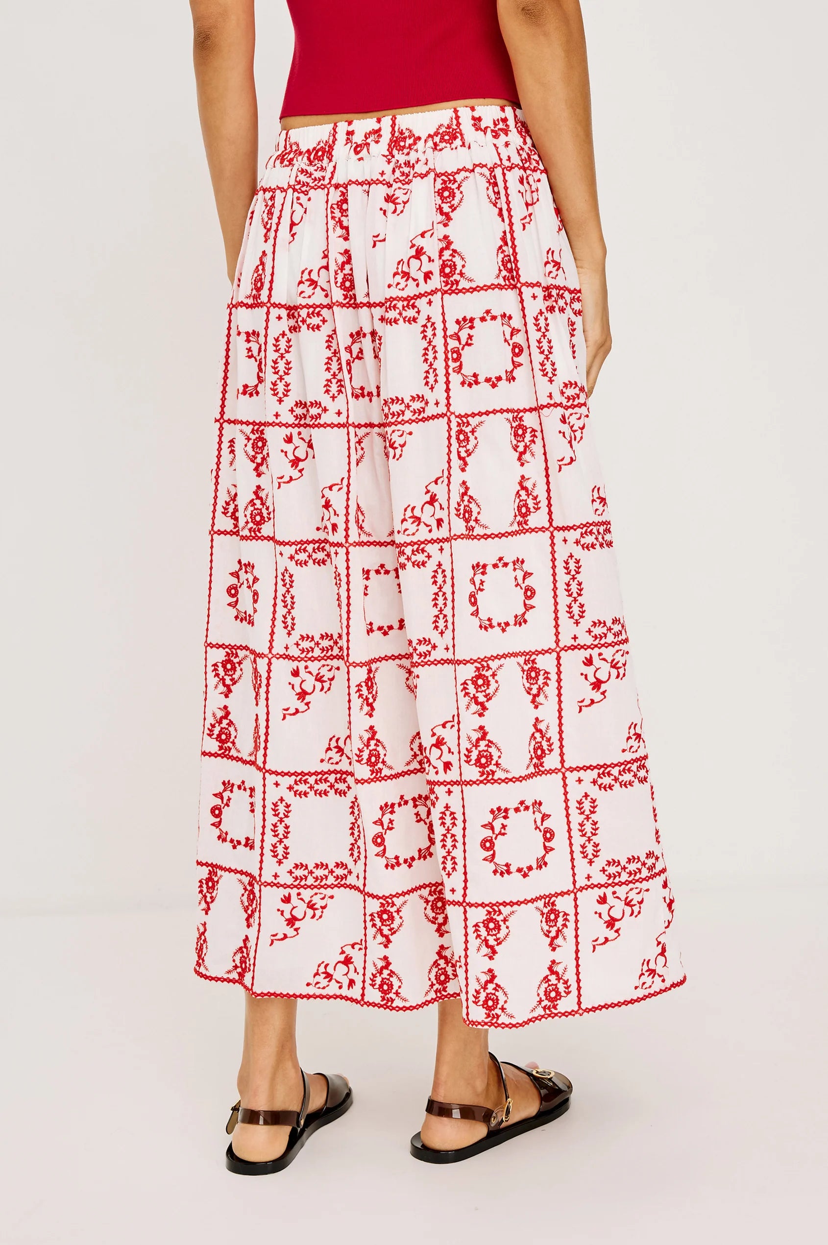 Rails Dax Skirt - Ivory red handkercheif