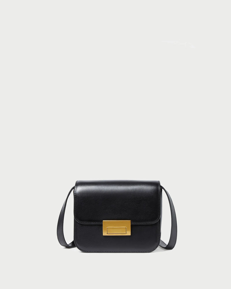 Loeffler Randall Desi Leather Flap Crossbody - Black