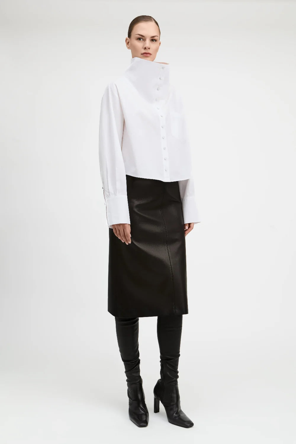 Derek Lam Bianca Funnel Neck Blouse