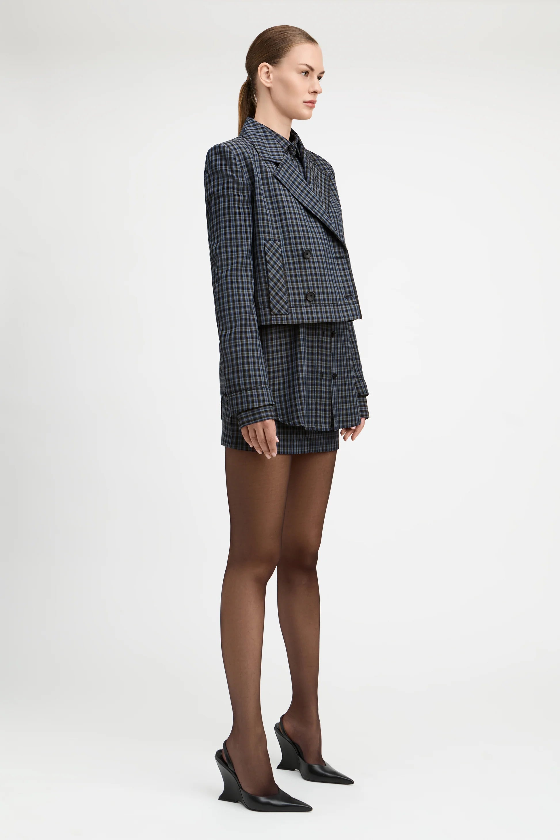 Derek Lam Jasmine Cropped Double Breasted Jacket