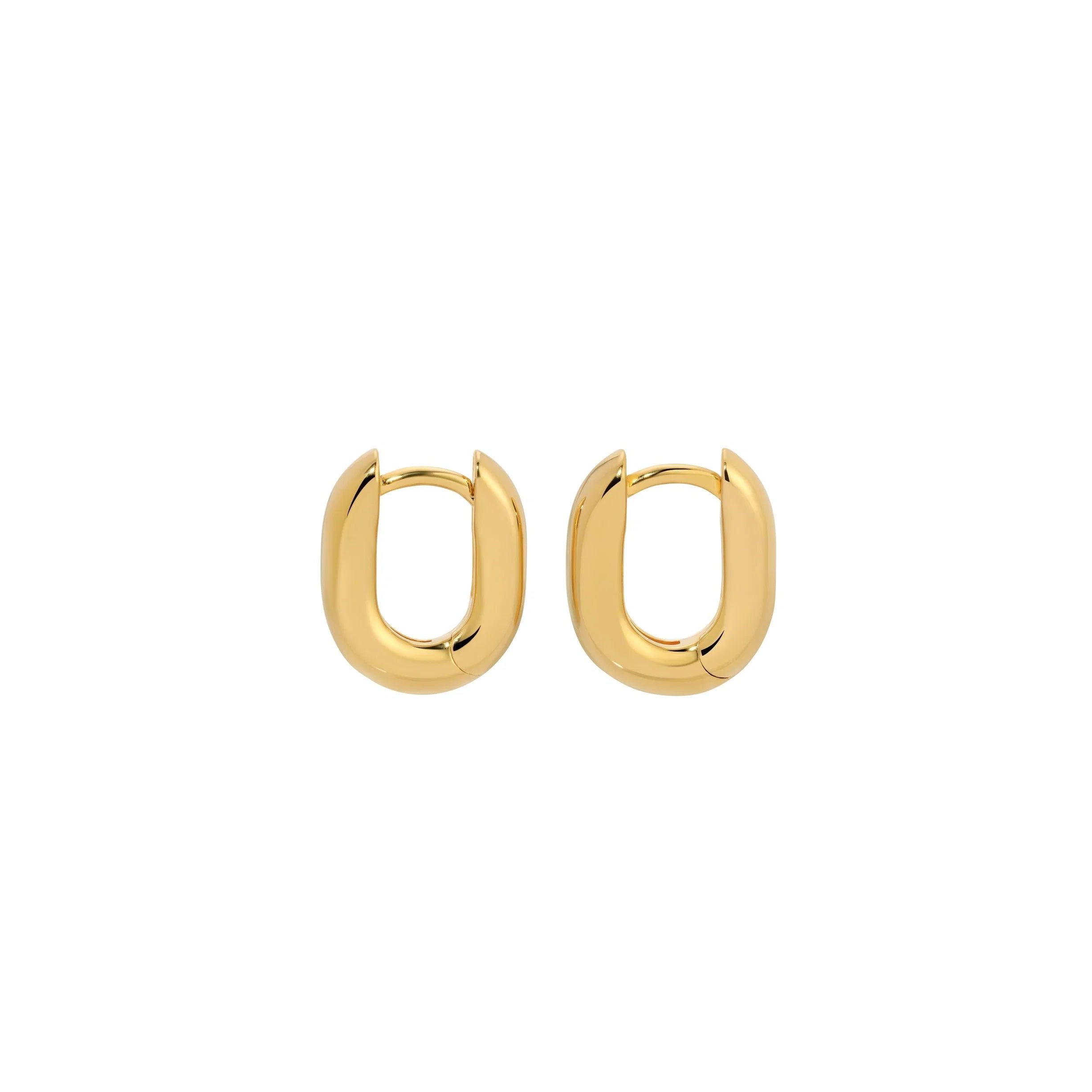 Erin Fader Icon Oval Hoops - Gold - Petite