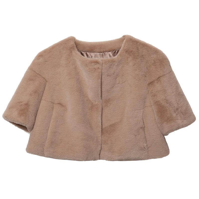 Faux Fur Bolero - Oatmeal