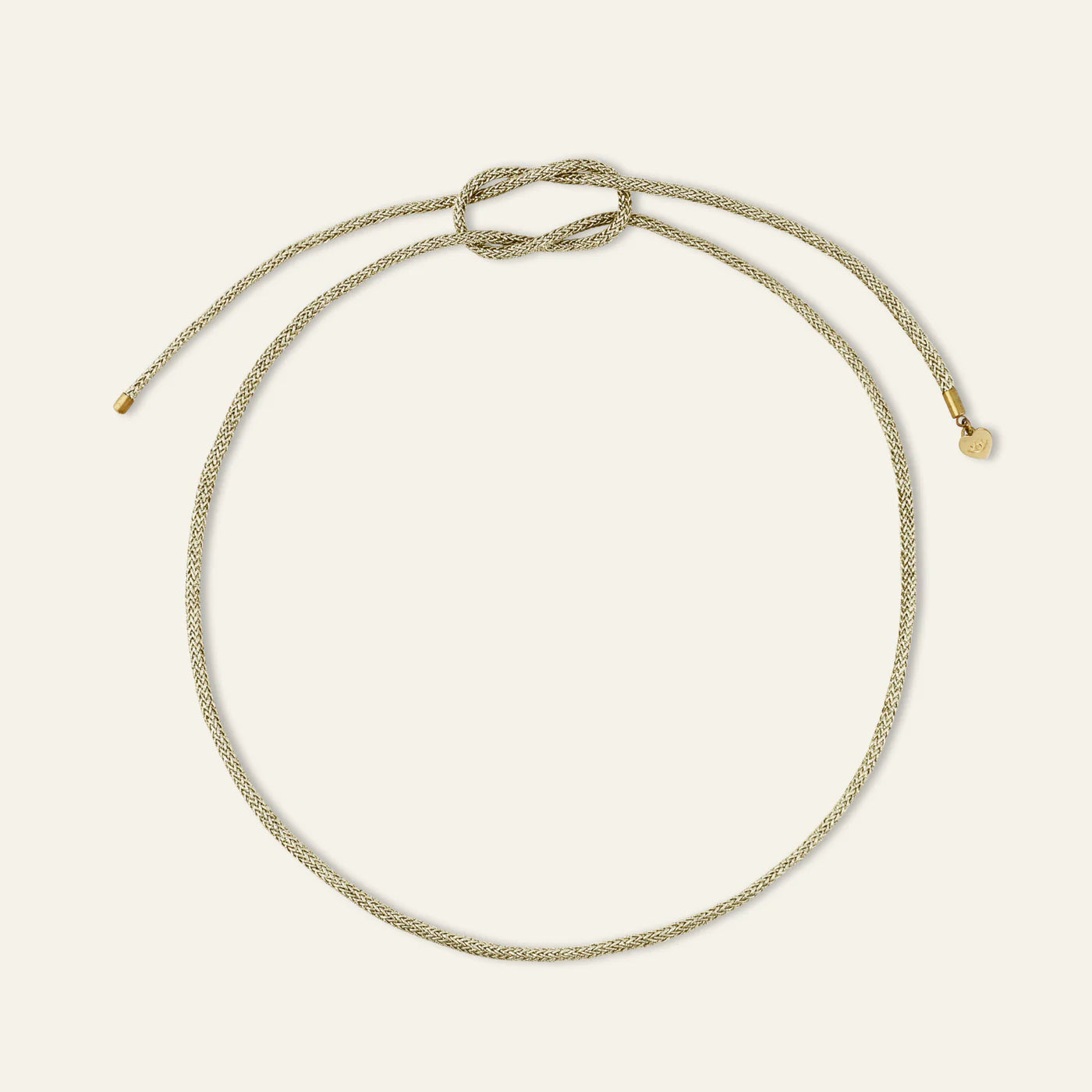 Gold Lurex Cord & Cracked Heart Charm