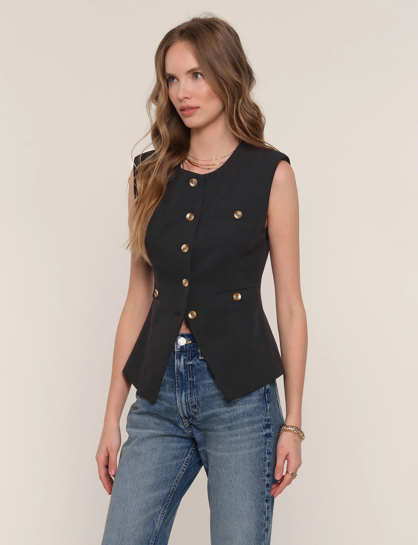 Roxanna Vest - Black