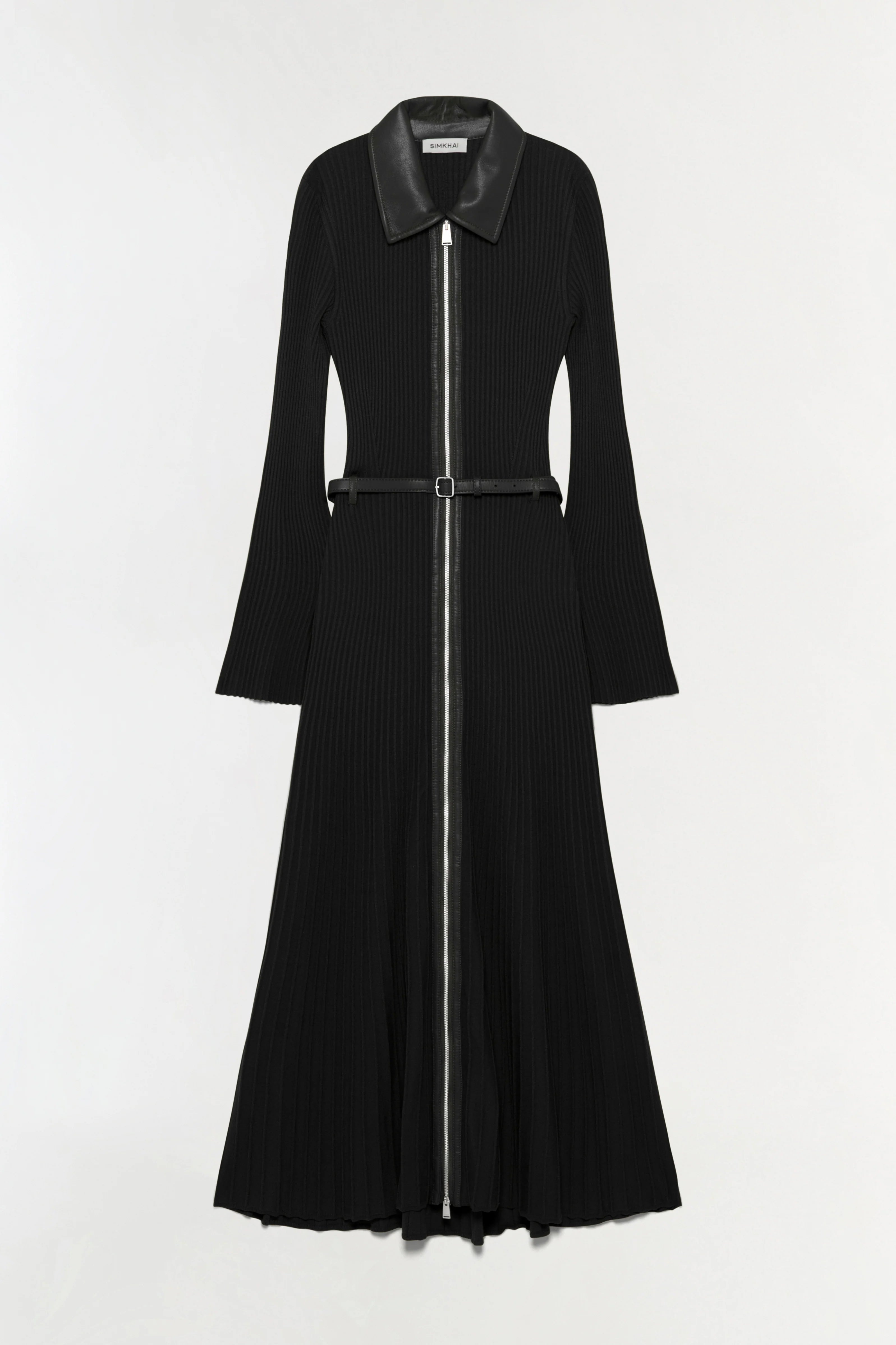 Simkhai Ismelle Collared Midi Dress - Black