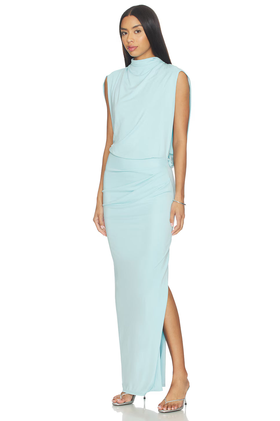 Simkhai Vale Draped Jersey Midi Dress