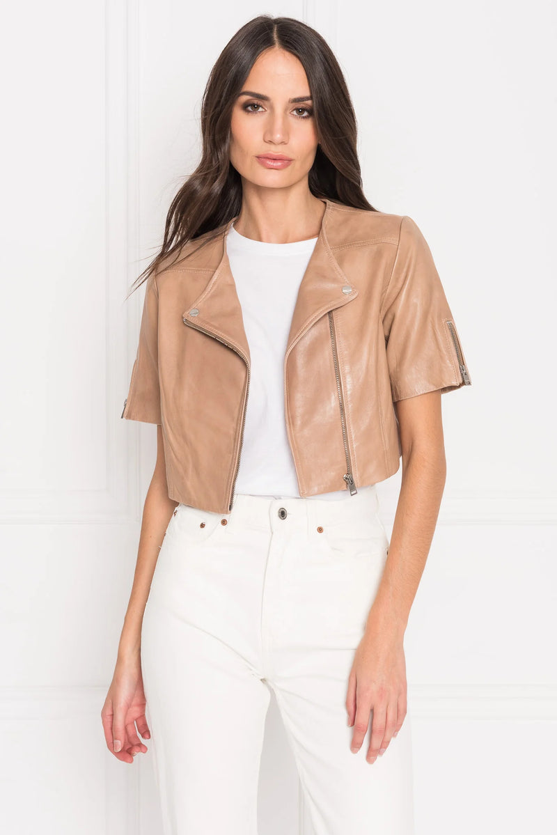 Kirsi Cropped Jacket - Camel