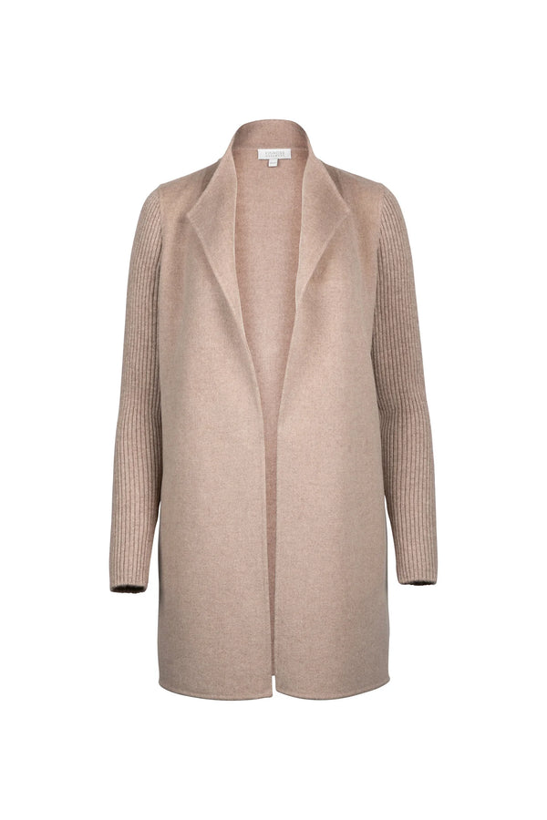 Rib Sleeve Coat - Birch