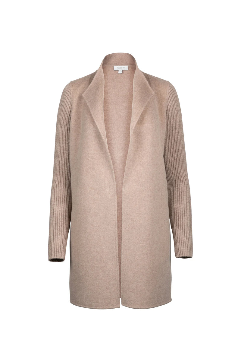 Rib Sleeve Coat - Birch