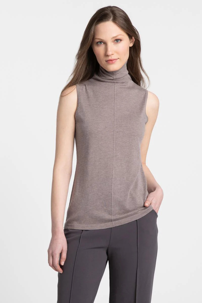 Sleeveless Seamed Funnel