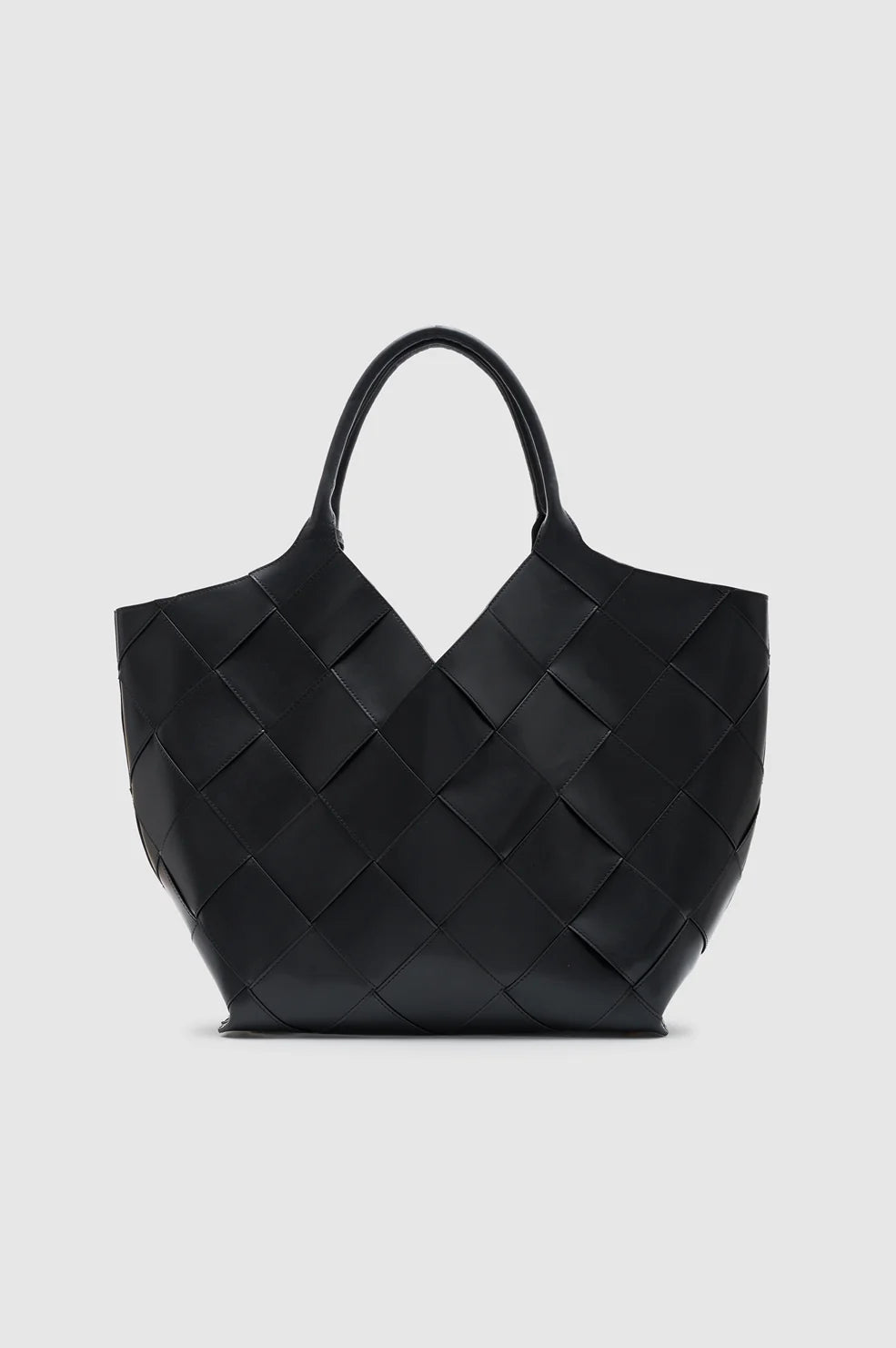 Anine Bing Lili Tote Braided Leather - Black 