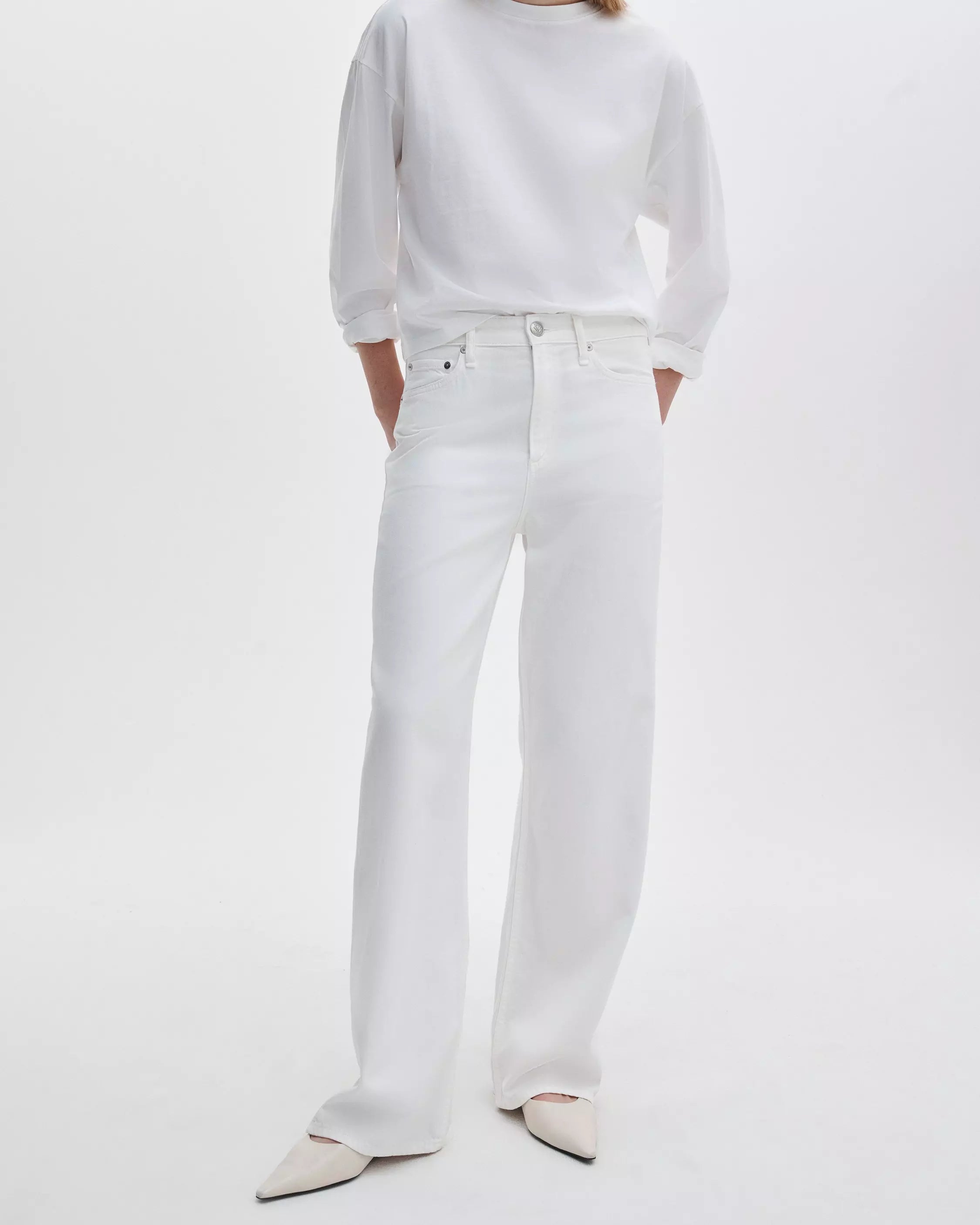 rag&bone Logan Featherweight Wide-Leg Jeans