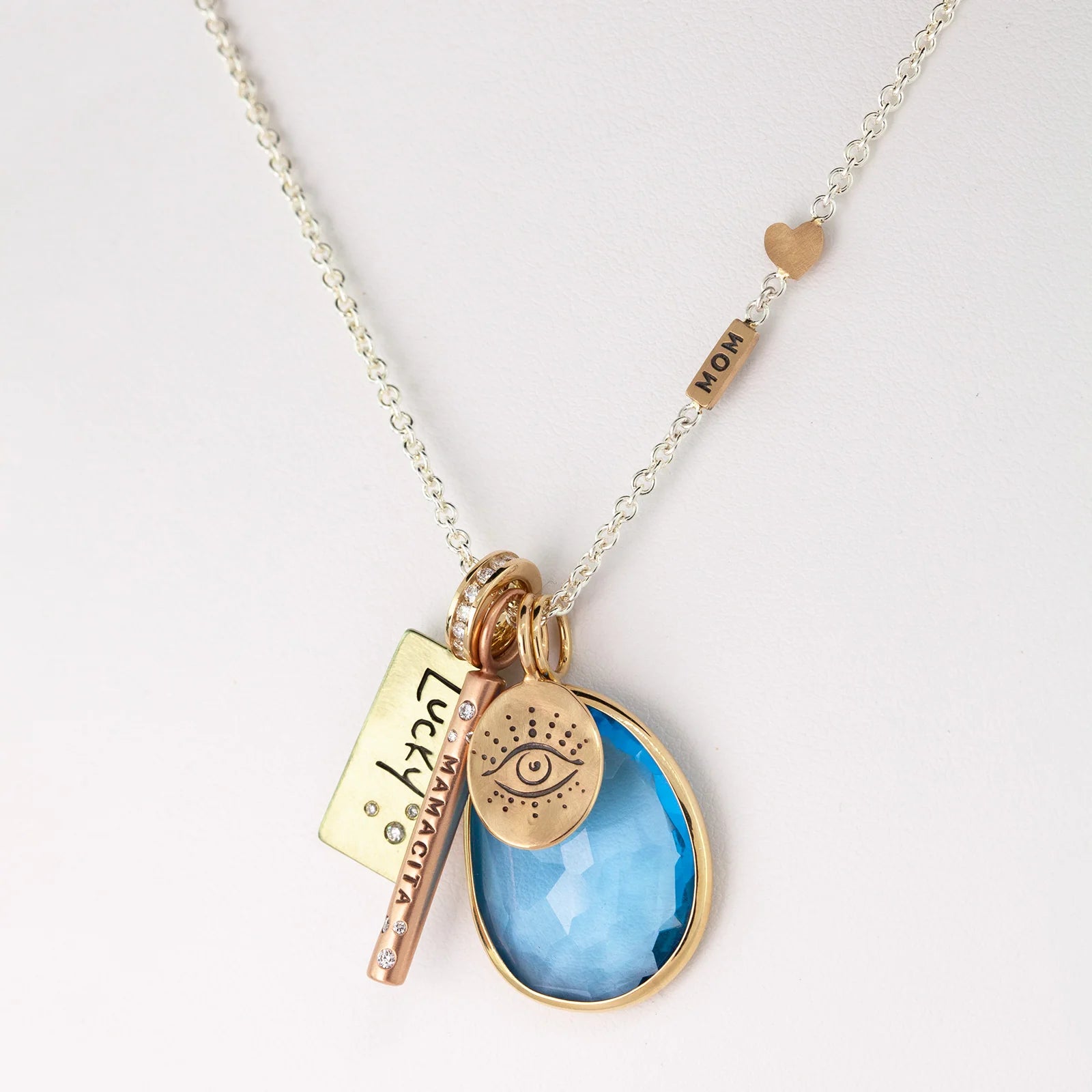 Heather B. Moore Evil Eye Oval Charm