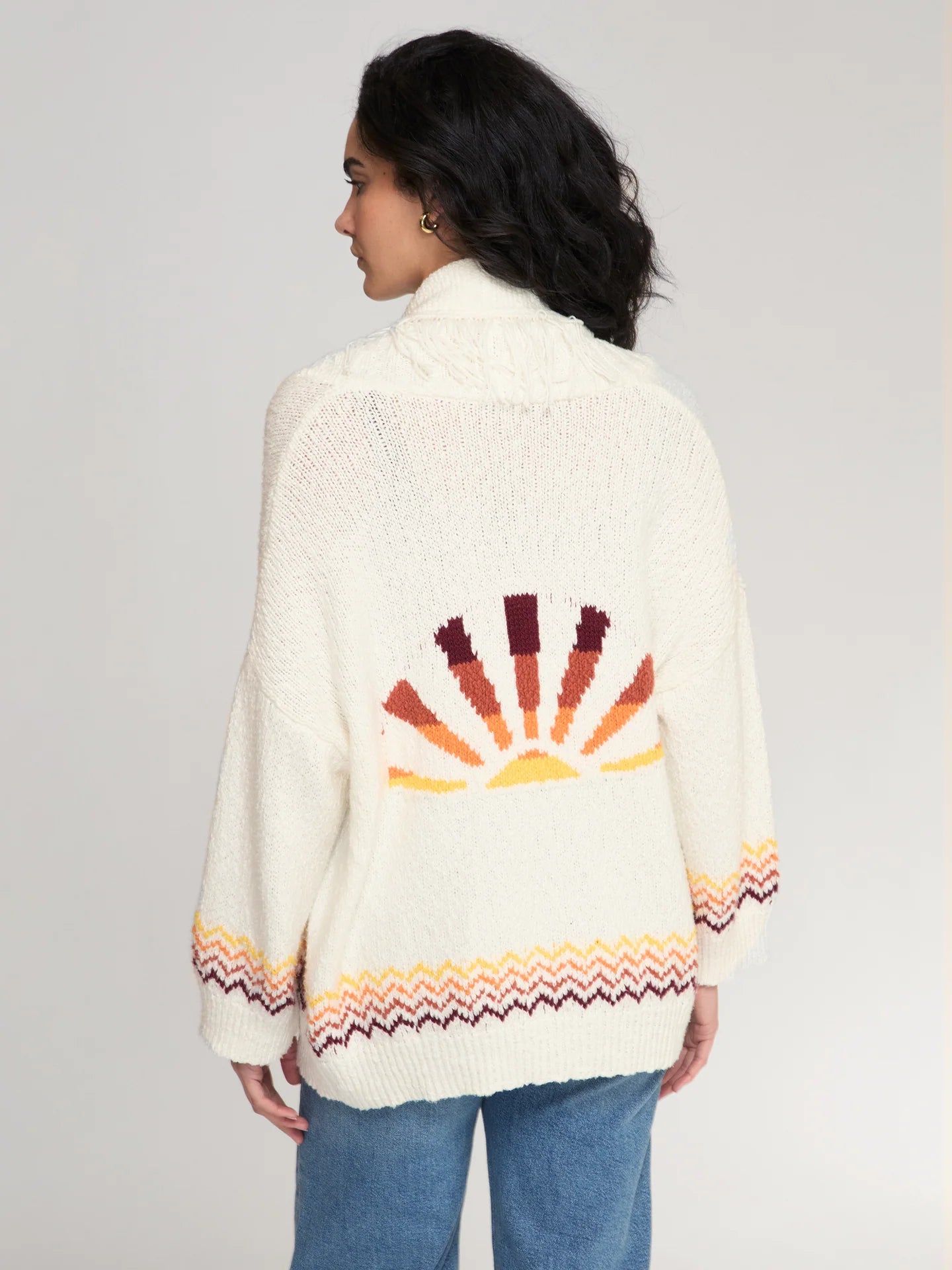 Autumn Cashmere Sunrise Fringed Shawl