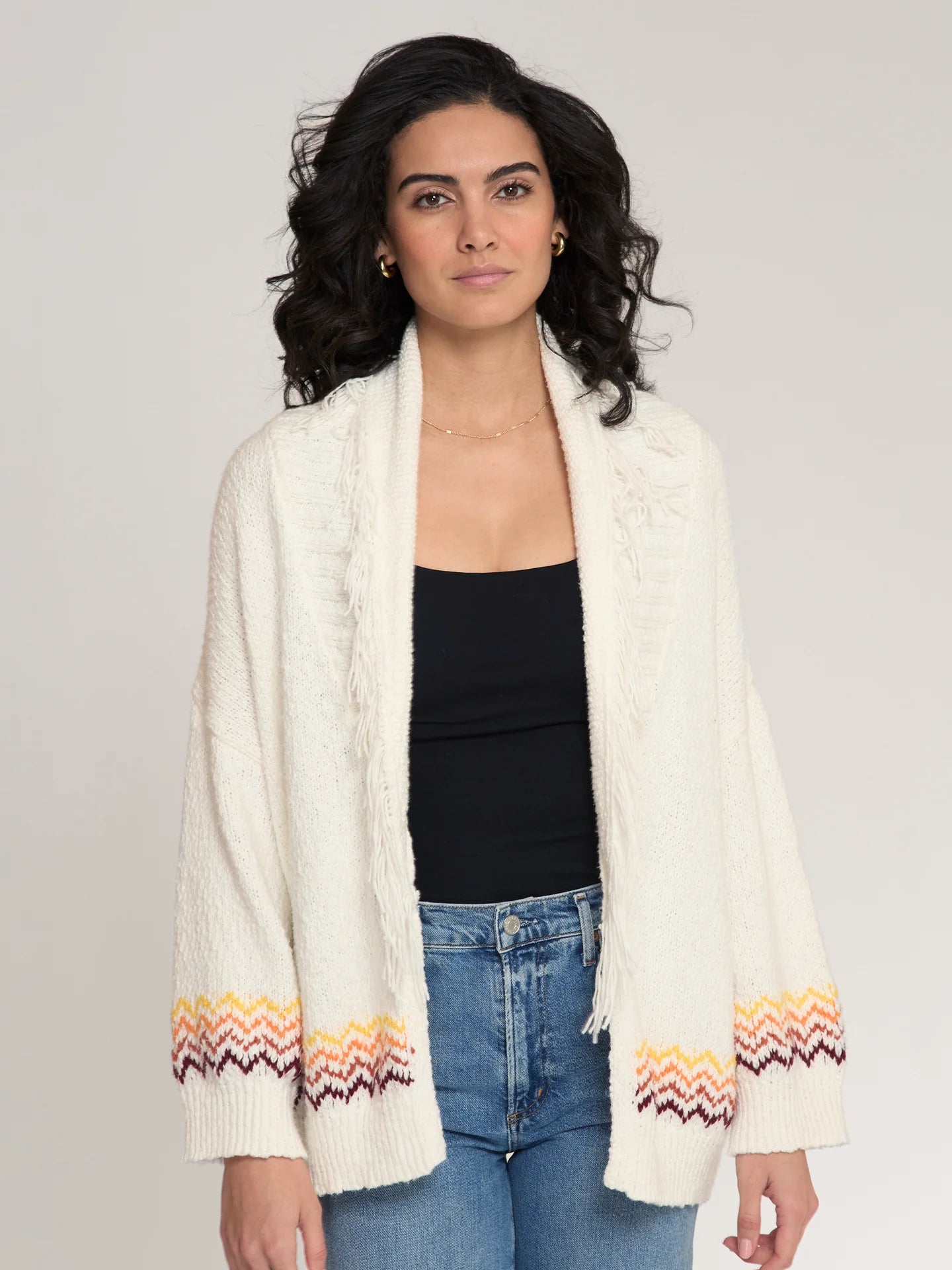 Autumn Cashmere Sunrise Fringed Shawl
