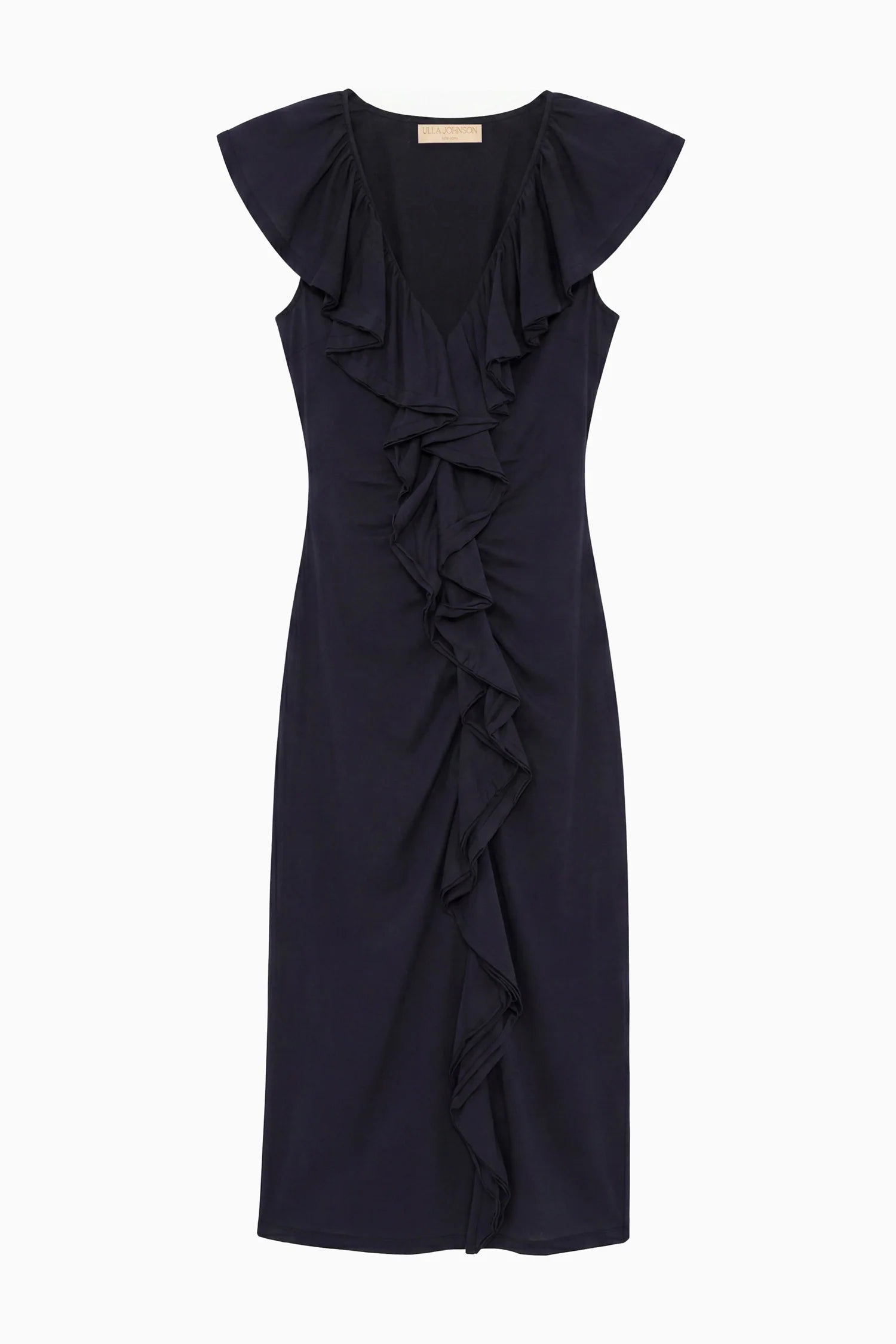 Ulla Johnson Chiara Cotton Ruffle Dress - Midnight