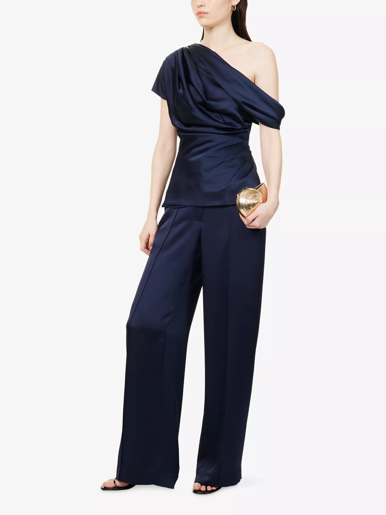 Simkhai Phoebe Draped Top - Midnight