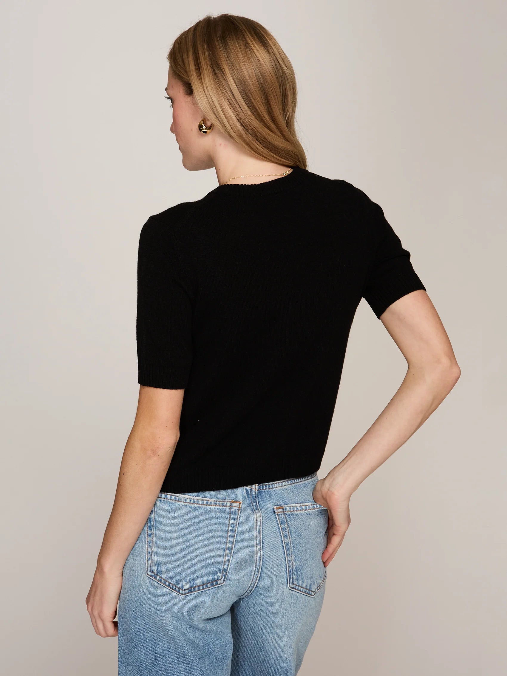 Autumn Cashmere Cropped Short Sleeve Crew