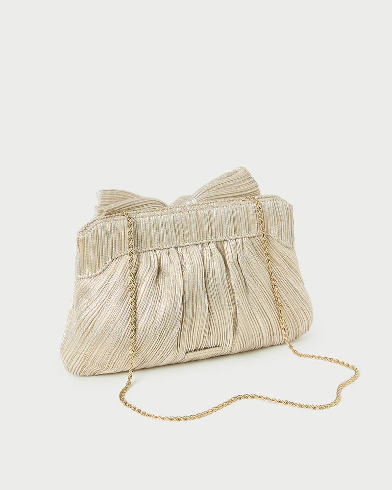 Rayne Bow Clutch - Platinum
