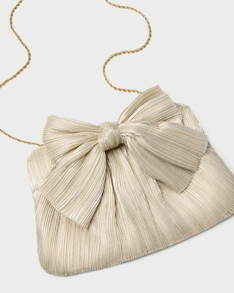 Rayne Bow Clutch - Platinum