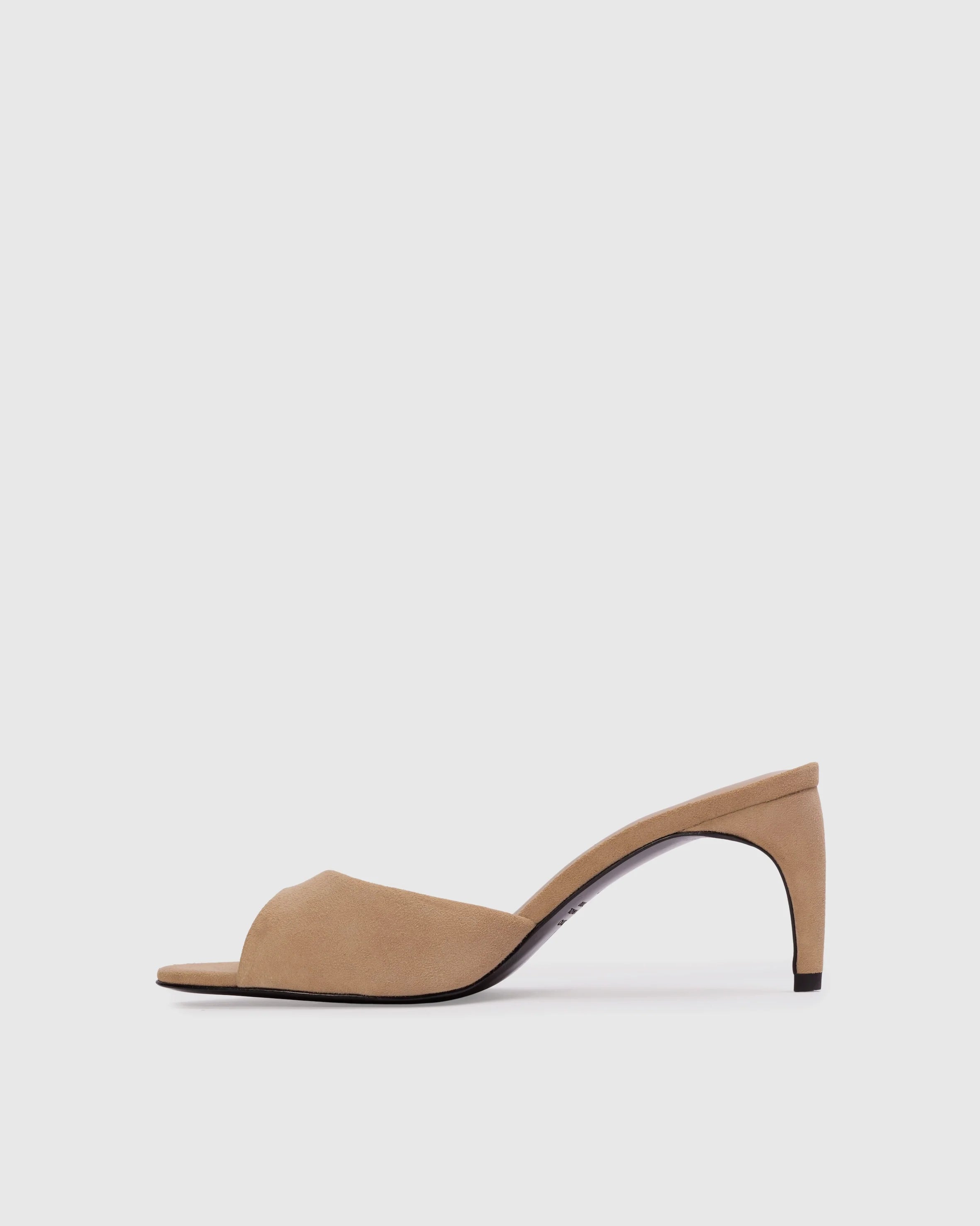Black Suede Studio Jazz 70 Mule - Taupe