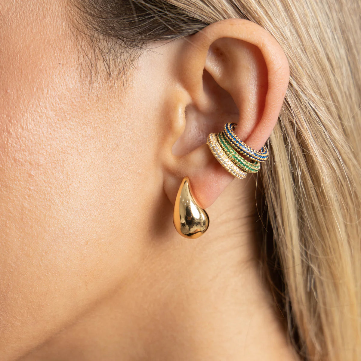 Sahira Elia Raindrop Earring - Gold