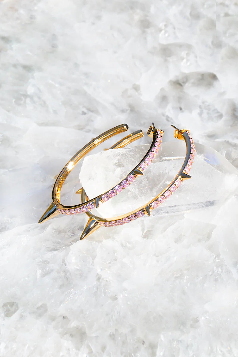 Spiked Hoop Earrings