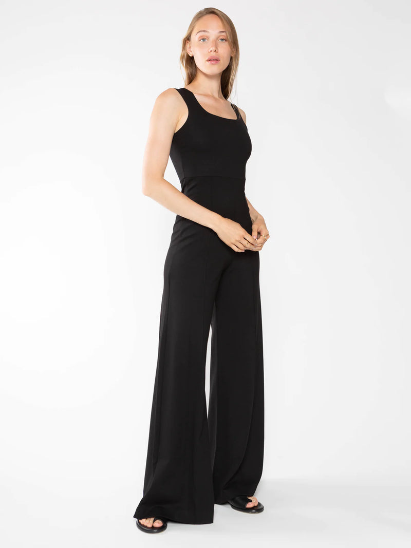 Ponte Knit Tank Wide Leg Jumpsuit