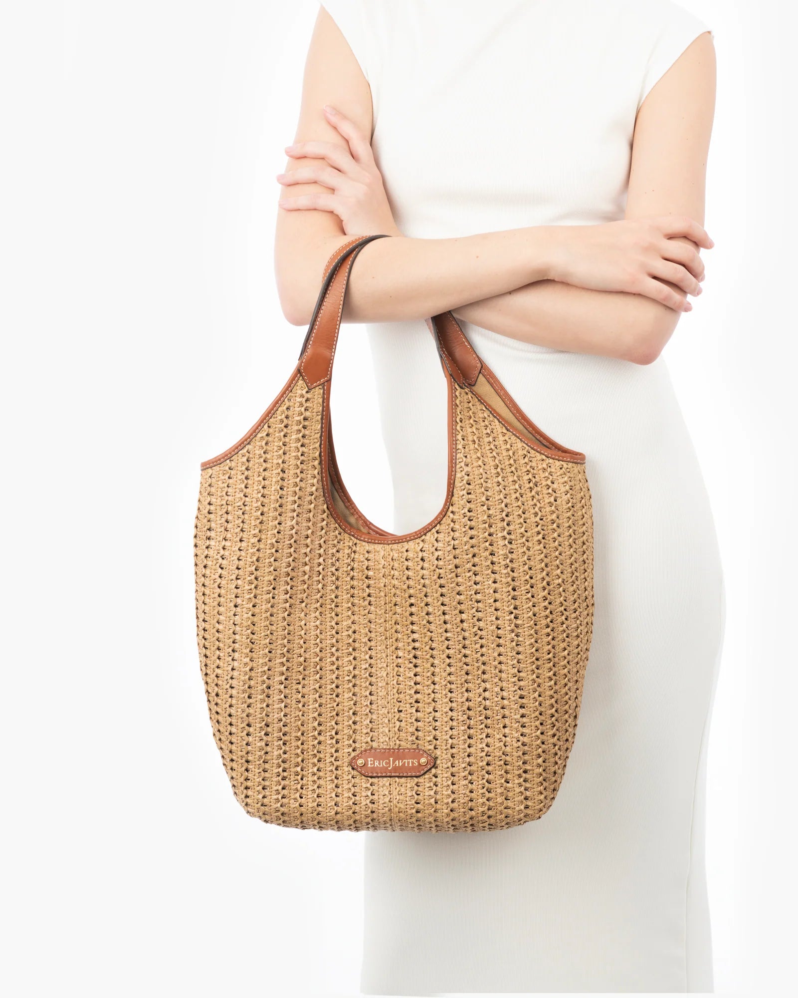 Eric Javits Mykonos Raffia Handbag - Natural
