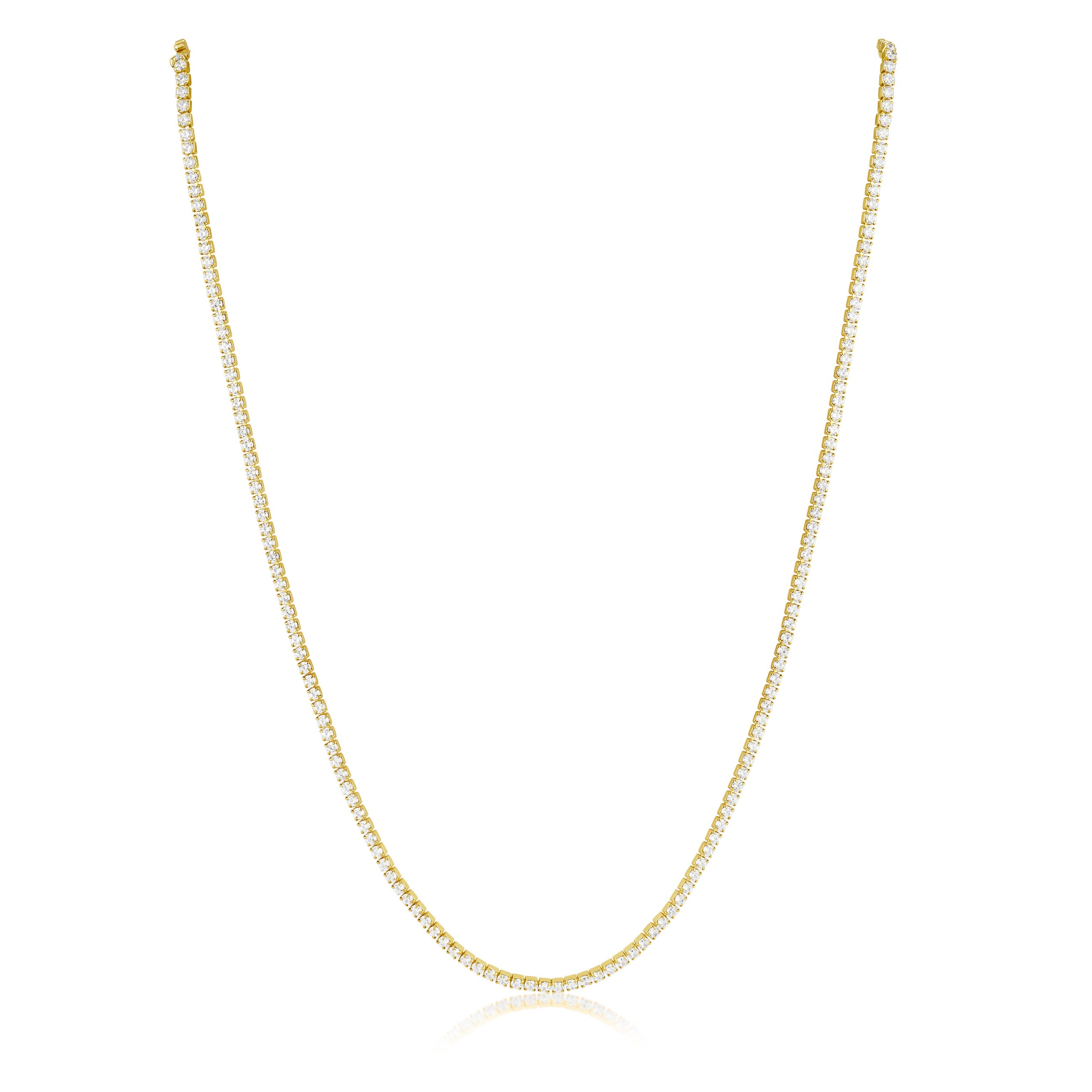 Annie Dainty Tennis Choker - Gold