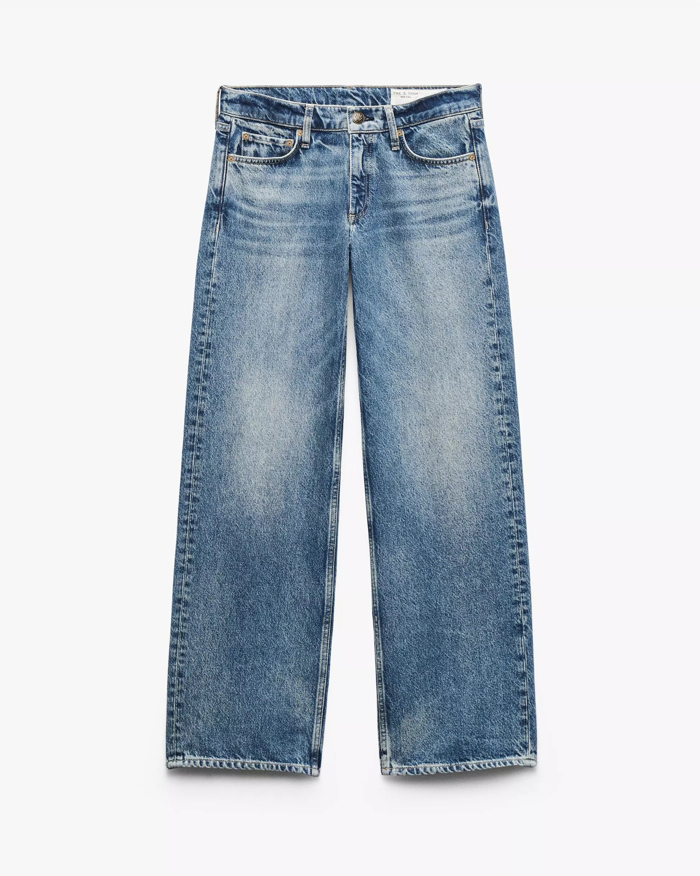 rag&bone Saige Relaxed Straight Jeans - Echo