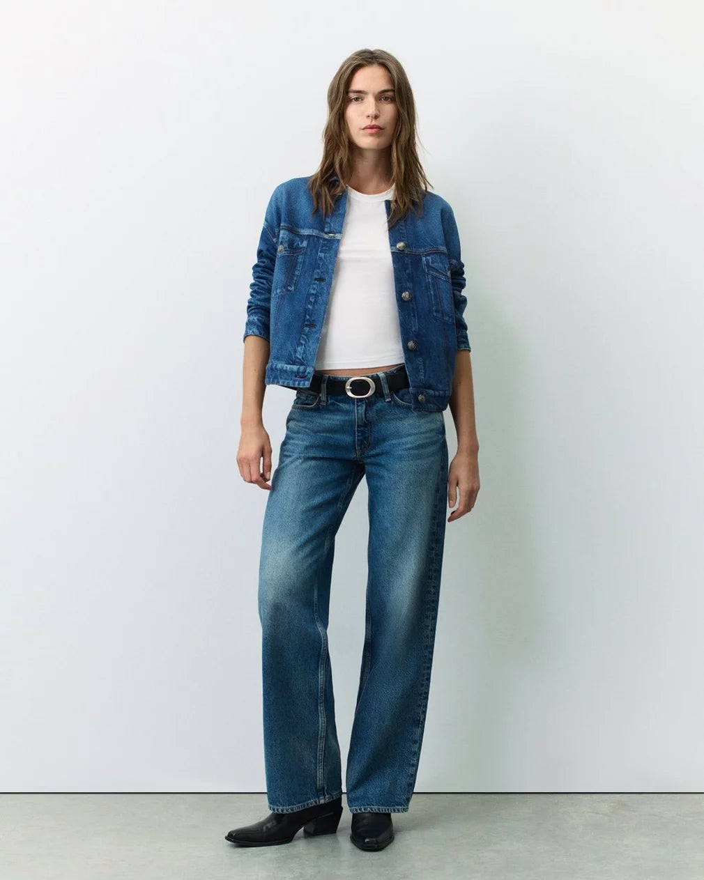 rag&bone Saige Relaxed Straight Jeans - Echo