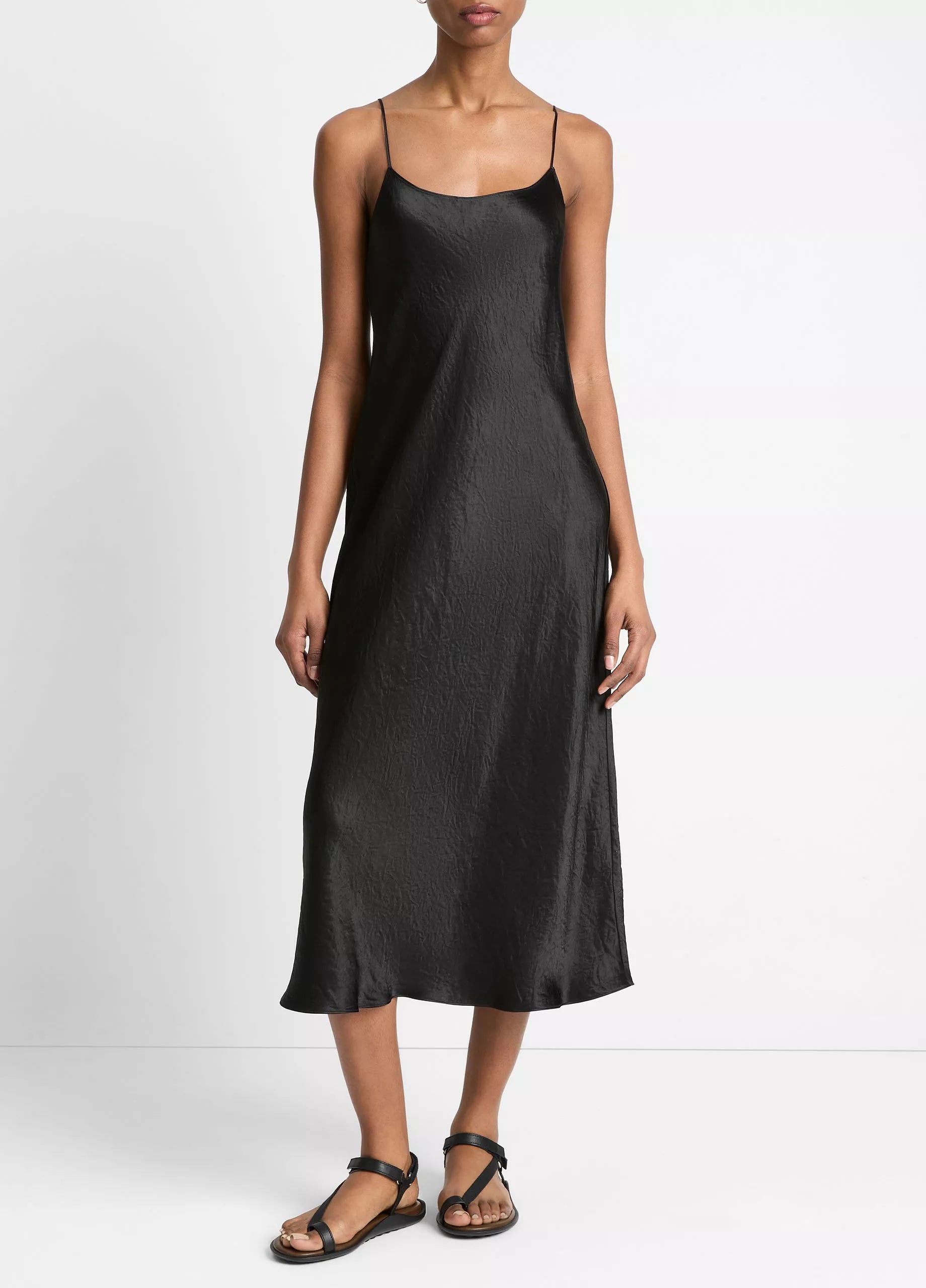 Satin Slip Dress - midnight