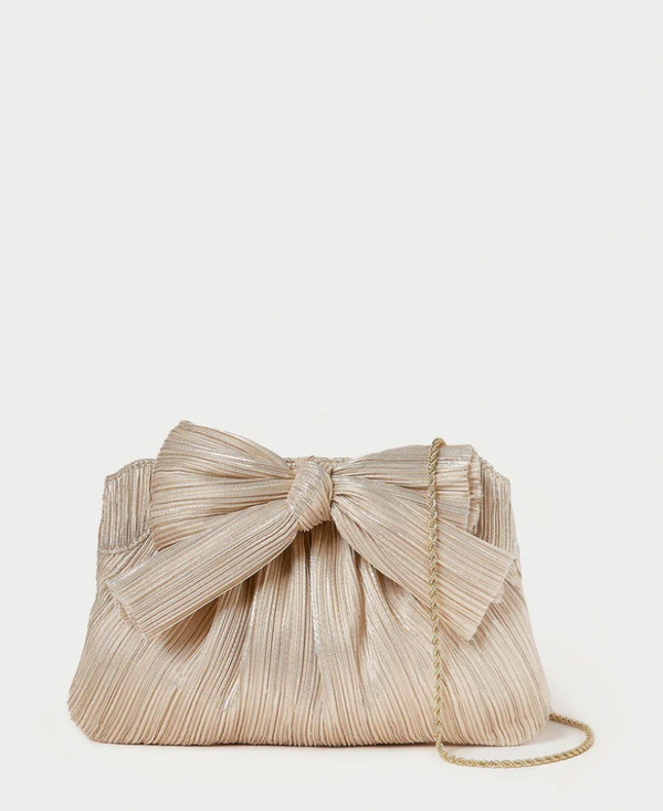 Rayne Bow Clutch - Platinum