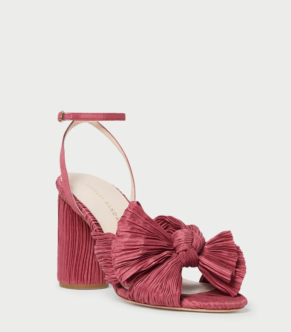 Camellia knot mule with ankle strap hotsell