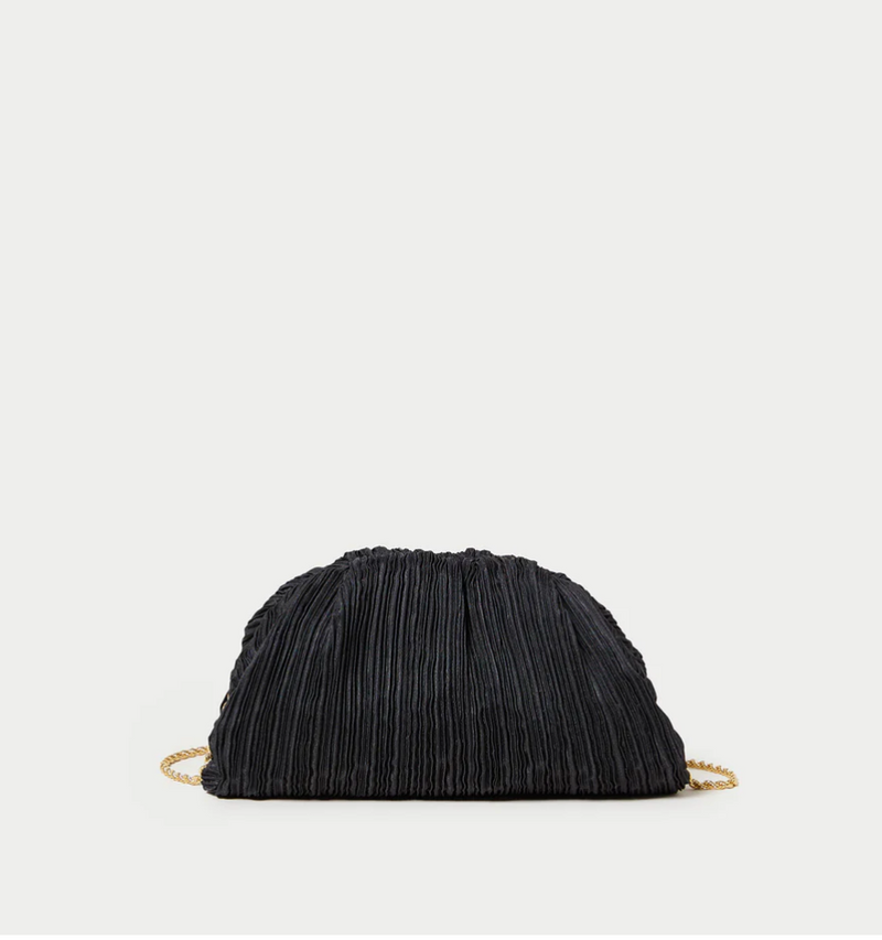 Bailey Pleated Clutch - Black