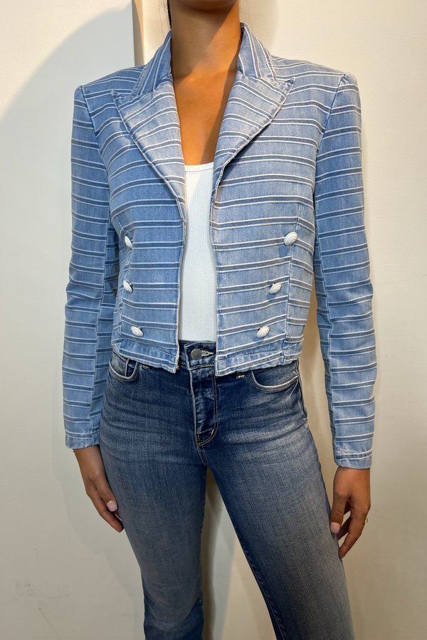 Dolly Crop Blazer Stripe