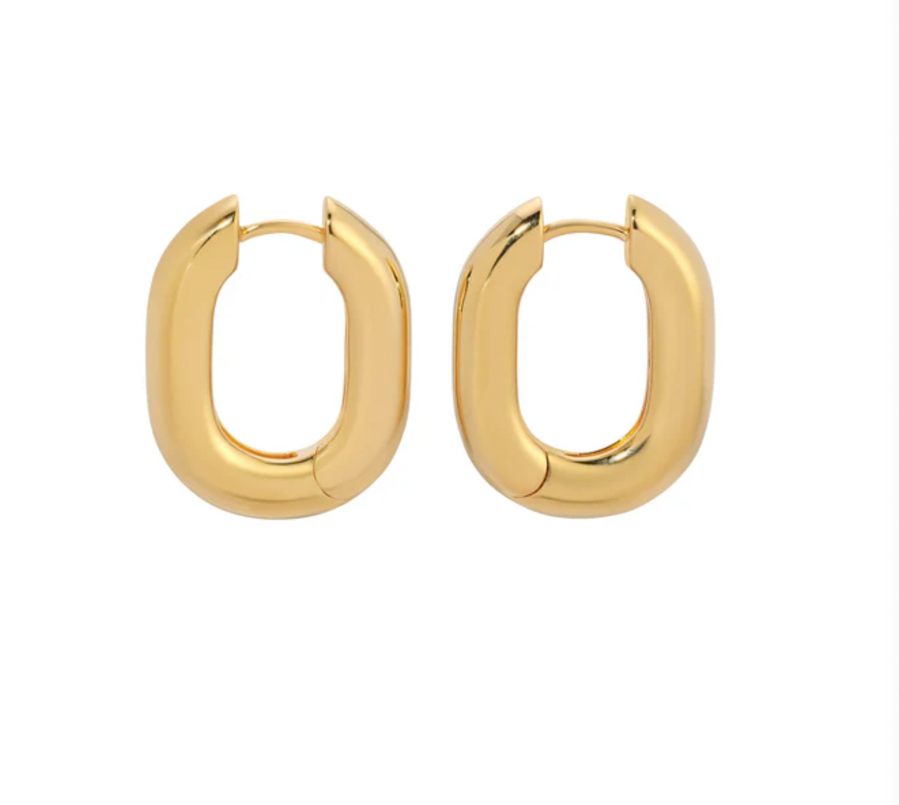 Icon Oval Hoops - Gold Medium