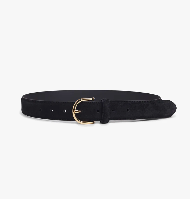 The Suede Juni Belt - Black