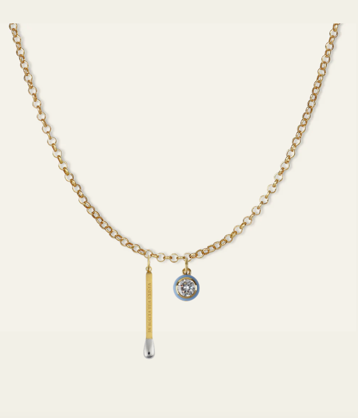 HART 18" Mini Belcher, Large Matchstick & Blue Enamel Charm