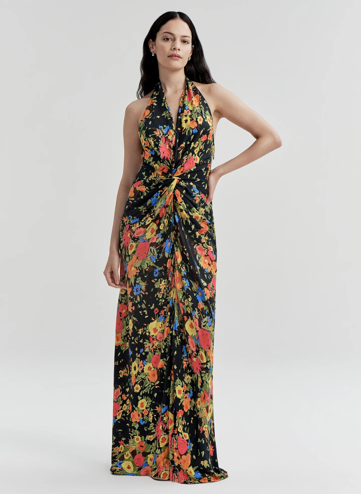 line and dot sophie maxi dresses Clarisse Pleated Maxi Dress / Polka Dot | MESHKI